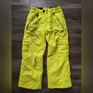 Youth Boys 686 Snow Winter Pants Size Small Neon Yellow/ Green